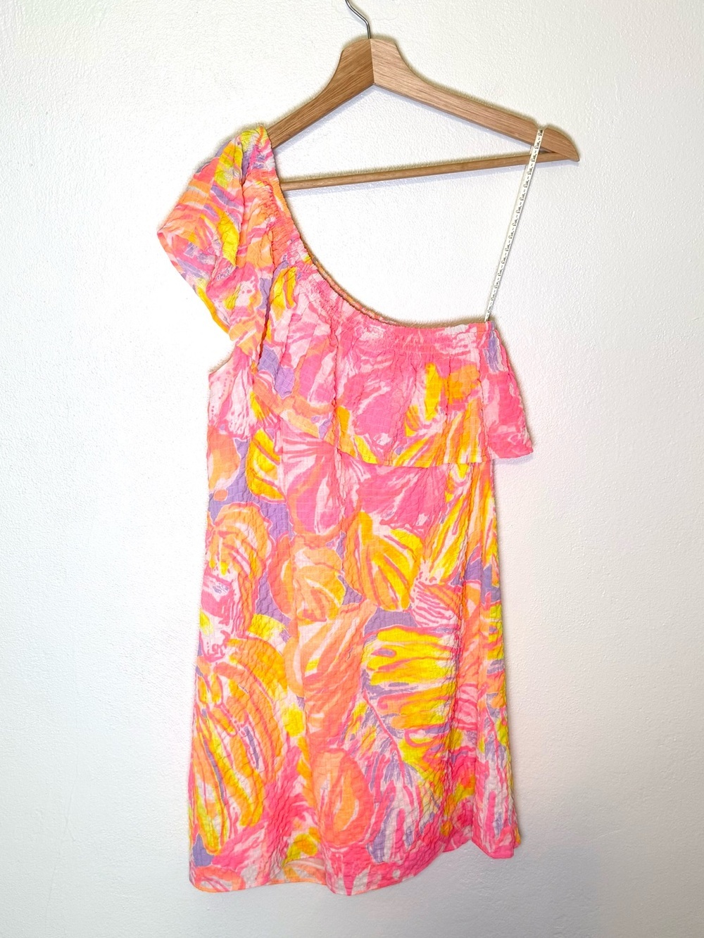 Lilly Pulitzer One Shoulder Emmeline Mini Dress Sun Splashed Women’s Size Small - Picture 7 of 16